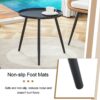 Modern 3 Piece Set, Anti - Spill Round Coffee Table, 2 Rattan Swivel Chairs, Outdoor Patio Furniture For Tea Time - Black / Wood - Image 7