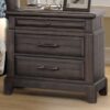 2 Drawer Nightstand Elegant Design - Mahogany - Image 7