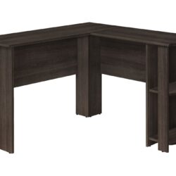 Computer Desk, Home Office, Corner, Storage Shelves, L Shape, Laptop, Contemporary & Modern - Oak