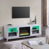 Summit - TV Stand Console With Fireplace - White Walnut Finish - Image 9