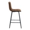 Techno Fabric Bar Chair (Set of 2) Comfortable - Brown / Black - Image 19