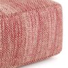 Nate - Square Pouf - Patterned Maroon Melange - Image 4