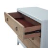 King Panel Bedroom Set With 3 Drawer Nightstand, Casual Dresser, Cane Mirror, 3 Drawer Cane Front Chest And Bench - Sand - Image 13