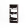 Modern Freestanding Shoe Storage Cabinet With 3 Flip Drawers - White / Walnut - Image 15
