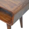 Curved Open Nightstand - Antique Brown / Chestnut - Image 2