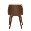 Bacci - Mid-Century Modern Dining / Chair - Walnut / Cream - Image 5