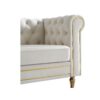 Chesterfield - Velvet Sofa 84.65" For Living Room - Beige - Image 8