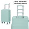 Set 3 Pieces 20" / 24" / 28" Abs Spinner Wheel Luggage, Matching Color, With Combination Lock - Mint Green - Image 9