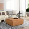 Brody - Extra Large Coffee Table Pouf - Distressed Brown - Image 7