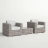 2 Person Seating Set With Cushions - Gray Mix - Image 2