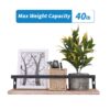 Floating Shelves, Long Wall Shelves (Set of 2) Wall Mounted Shelves With Brackets For Bedroom - Natural Wood - Image 4