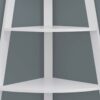Corner Bookshelf, Bookcase, Etagere, 4 Tier, Office, Contemporary & Modern - White - Image 3