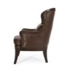 Accent Chair With Nailhead Trim And Birch Wood Legs - Dark Brown - Image 8