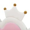Twin Extending Daybed With LED Lights, Modern Upholstered Princess Daybed With Crown Headboard - White - Image 13