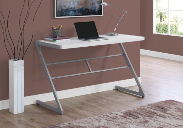 Computer Desk For Home Office, Laptop, Contemporary And Modern - White