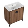 Bathroom Vanity Freestanding Cabinet With Sink - Brown - Image 13