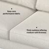 Ava - Mid Century Sofa With Ottoman Set - Cream - Image 15