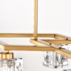 Crystal Chandelier For Dining Room, 8 Light Kitchen Chandelier Light Fixture Modern Metal Industrial Chandeliers For Farmhouse Entryway Living Room (8*G9 Bulbs Included) - Matte Gold - Image 16