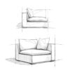Jasmine - Left Arm Sofa Module - Gray - Image 14
