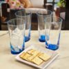 Halo - Leading Ware Oval Acrylic Glasses Drinking (Set of 4) Hi Ball, Bpa Free Plastic Water Tumblers - Blue - Image 5