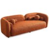 Donna - Japandi Style Boucle Sofa - Brown / Burnt Orange / Orange - Image 10