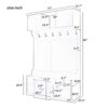 Hall Tree With 6 Hooks, Coat Hanger, Entryway Bench, 3 In 1 Design, A Spacious Drawer For Entrance, Living Room - Black - Image 2