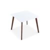 Benton - Modern Top Dining Table - Brown / Walnut Brown / White - Image 2