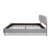 Diego - King Low Upholstered Platform Bed - Light Gray - Image 2
