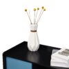 Modern Sideboard Buffet Cabinet With Red Doors And Unique Panel Styling - Black - Image 20
