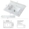 Elegant Bathroom Vanity Top With Rectangular Ceramic Sink And Backsplash - White - Image 5