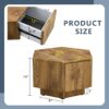 Hexagonal Coffee Table With Drawers - Wood - Image 3
