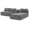 2 Pices Free Combination Minimalist Style Modular Sectional, Wrinkle Resistant Couch Set L Shaped Compressed Sofa For Living Room - Gray - Image 11