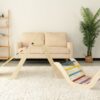 Gardenia - Pikler Triangle Set Montessori Toddler Climbing Toys Indoor, 2 Piece Baby Climbing Gym Indoor Playground - Natural Wood - Image 6
