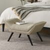 Hariata - Contemporary Fabric Tufted Ottoman Bench - Beige - Image 2