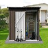 Garden Sheds 5FtX4Ft Outdoor Storage Sheds Brown / Black - Image 2