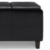 Avalon - Tray Storage Ottoman With Lift Up Lids - Midnight Black - Image 7