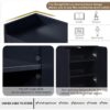 Modern Sideboard Elegant Buffet Cabinet With Large Storage Space For Dining Room, Entryway - Black - Image 5