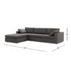 Cecilia - Modular Corner Sectional, Modern Sofa - Gray - Image 7