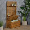 Storage Bench With Rack - Teak - Image 9