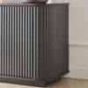 Modern Wavy TV Stand Rounded Sideboard With Storage Cabinet - Black - Image 10