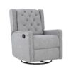 Milah - Gliding Swivel Recliner Tufted Pebble - Khaki - Image 2