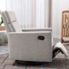 Modern Upholstered Rocker Nursery Chair Plush Seating Glider Swivel Recliner Chair - Tan - Image 21