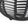 Arias - Boho Side Table With Tempered Glass Top And Rattan Wrap - Black - Image 10