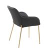 Daniella - Contemporary Dining Chair (Set of 2) - Gold / Black - Image 4