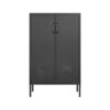 Suitable For Steel Storage Cabinets In Living Rooms, Kitchens, And Bedrooms, 2 Door Miscellaneous Storage Cabinet, Garage Tool Storage Cabinet, And Office File Cabinet 2 Movable Partitions - Black - Image 4