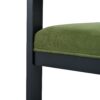 Elegant Upholstered Wood Dining Chair Set With Velvet (Set of 2) - Green / Black - Image 13