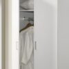 Michael - Double Door Wardrobe Cabinet Armoire With Shelf And Hanging Rod - White - Image 3