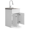 Beckham - Laundry Cabinet & Faucet And Stainless Steel Sink - White - Image 2