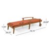 Jason - Chaise Lounge Acacia Wood Adjustable Outdoor Chair - Orange - Image 4