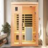 Low Emf Front Door With Heating Panel 2 Person Hemlock Far Infrared Indoor Suana Room - Natural - Image 3